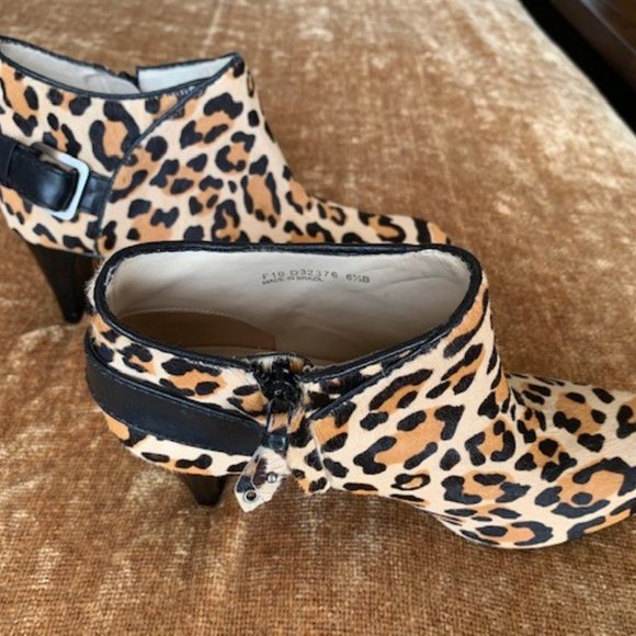 cole haan leopard booties